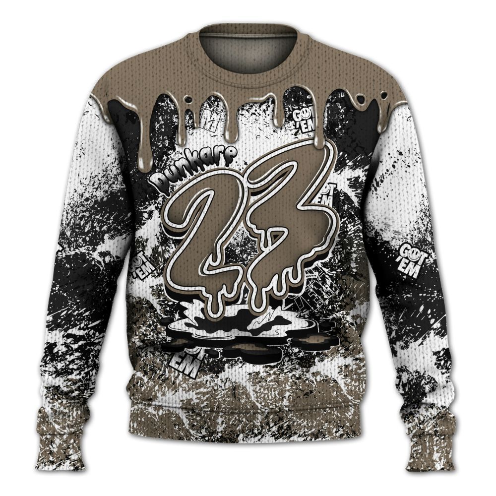 Knitted Sweater To Match Low OG Dark Mocha 1s - Dripping 23 Drip
