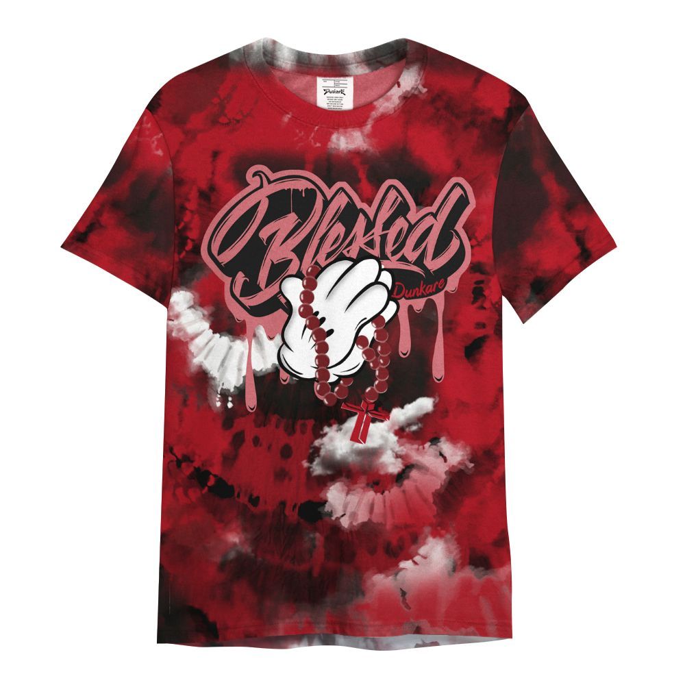 Shirt To Match Bred Velvet 11s - God Blessed Tie Dye All Over Print
