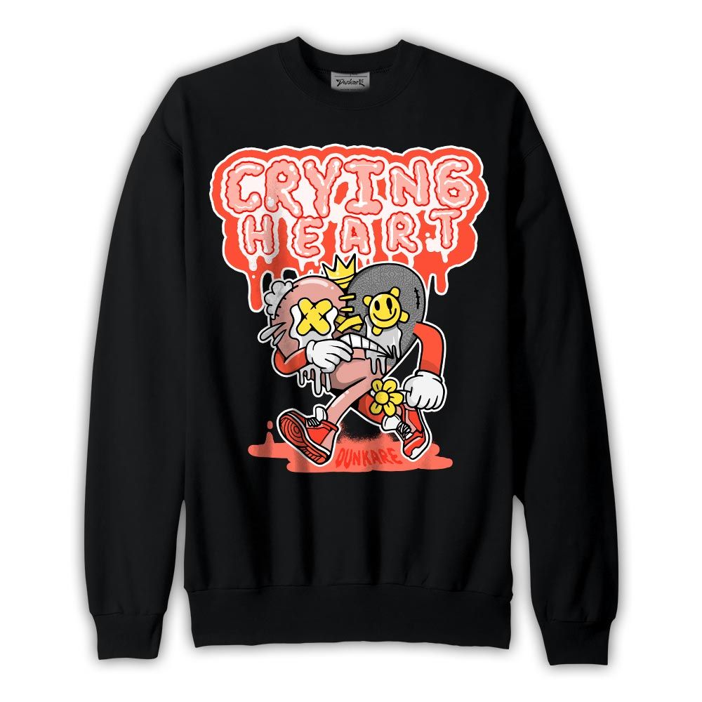 Sweatshirt To match Georgia Peach 3s Sweatshirt - Crying Broken Heart Graphic Graphic