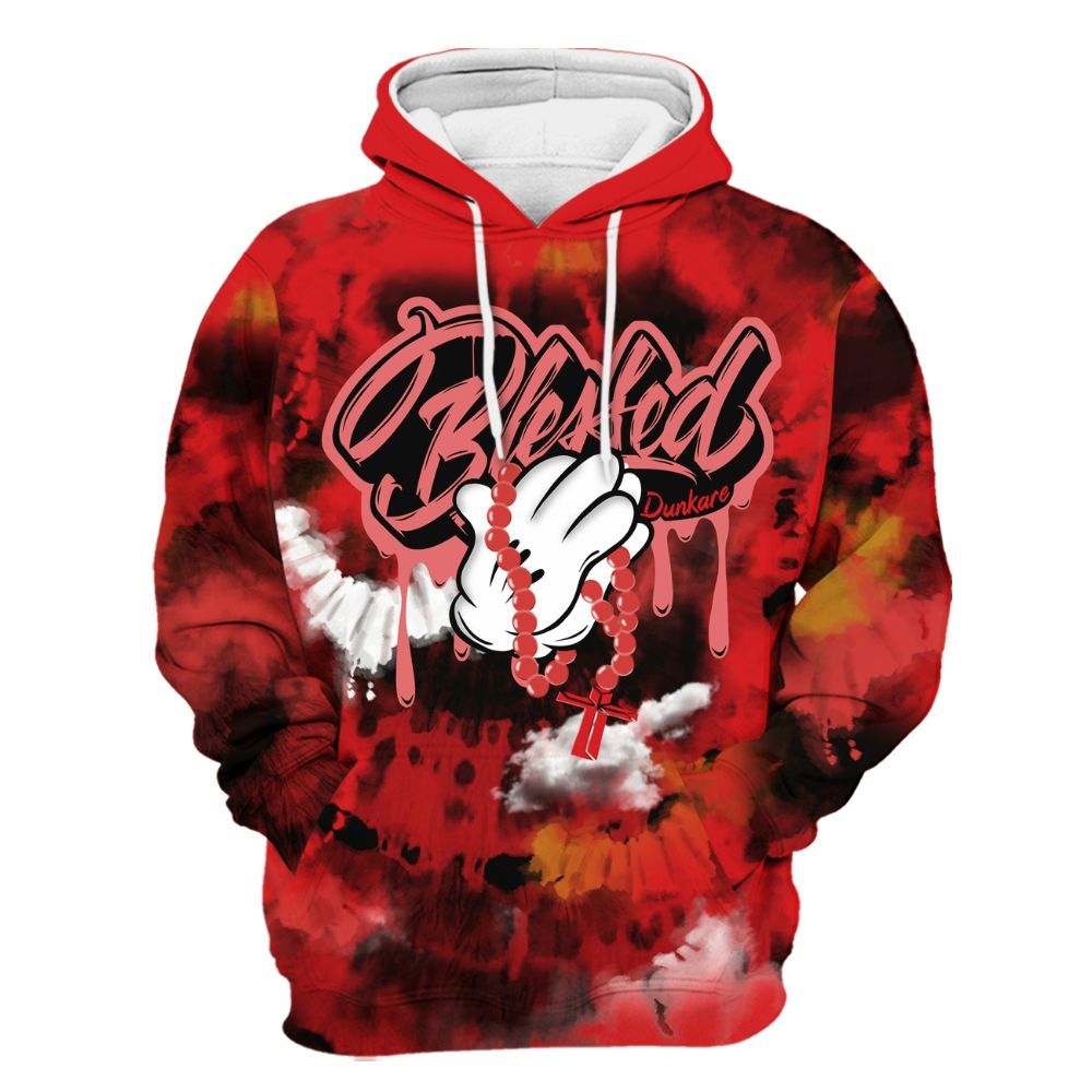 Hoodie To Match Scoot Zeros Retro Portland - God Blessed Tie Dye All Over Print