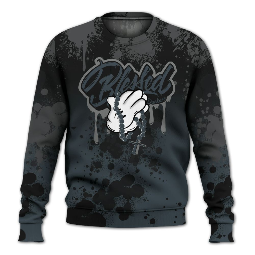 Sweatshirt To Match Air Max Sunder Gore Tex Black - God Blessed Ink Drip All Over Print