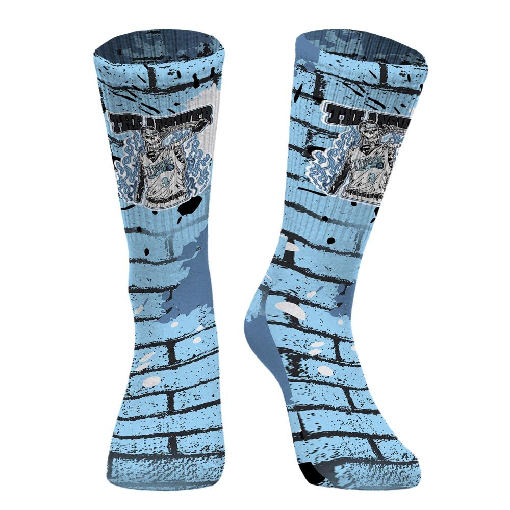 Sock To Match Legend Blue 11s - Allen Answer Skeleton Brick