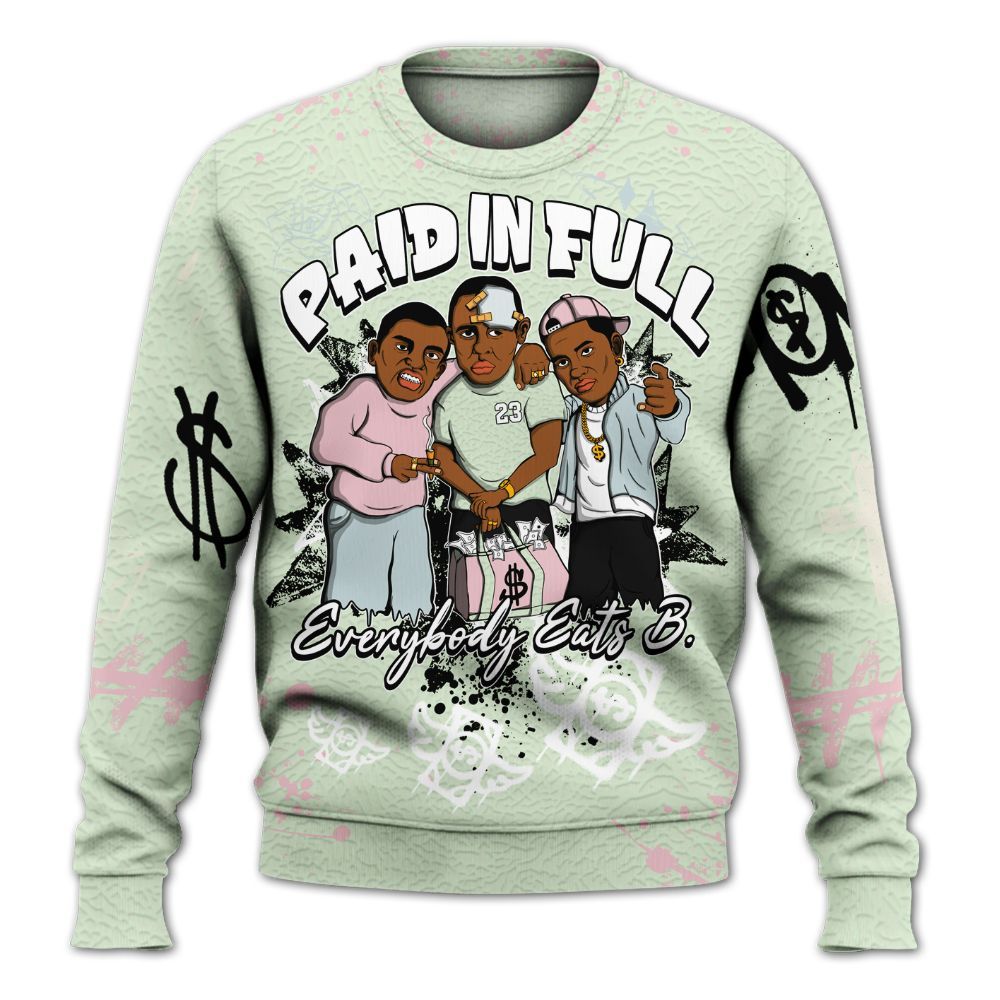 Sweatshirt To Match Spring Is In The Air 3s - Everybody Paid In Full Crayon All Over Print