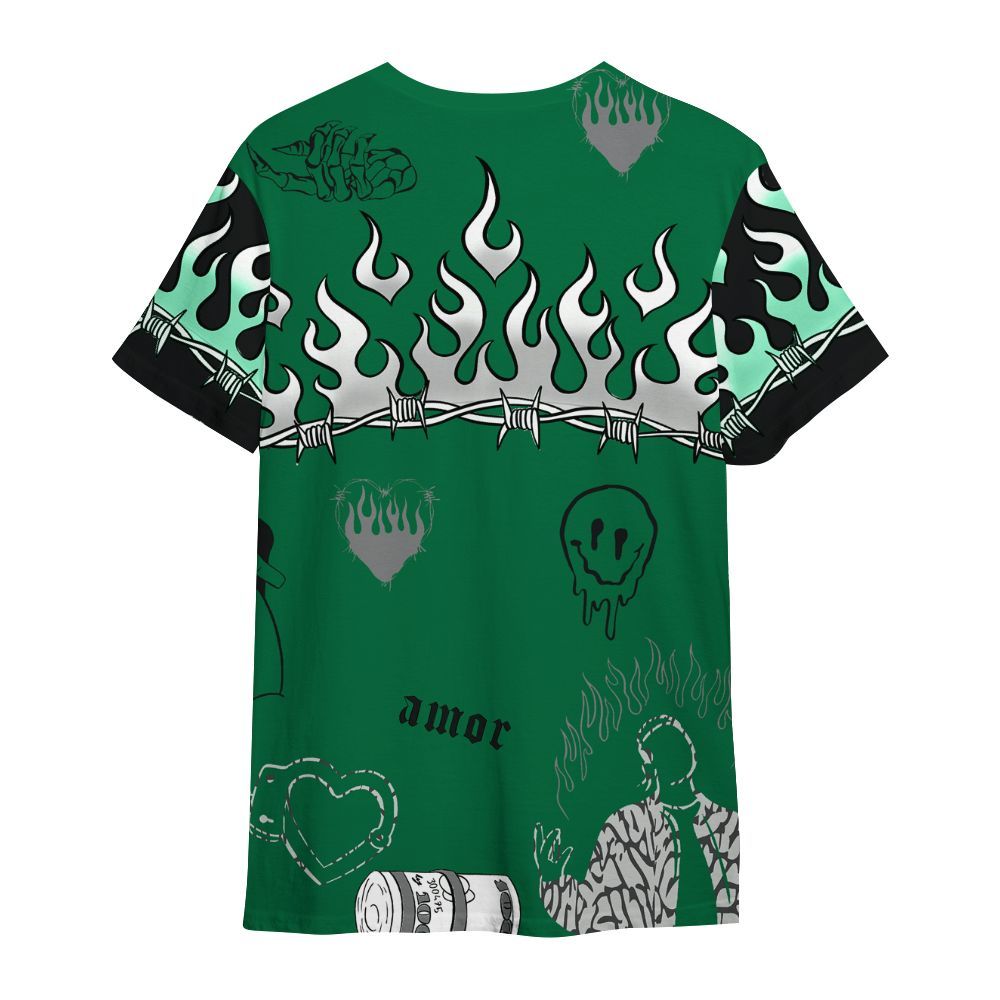 Shirt To Match Pine Green 3s - Snake Trust No One All Over Print