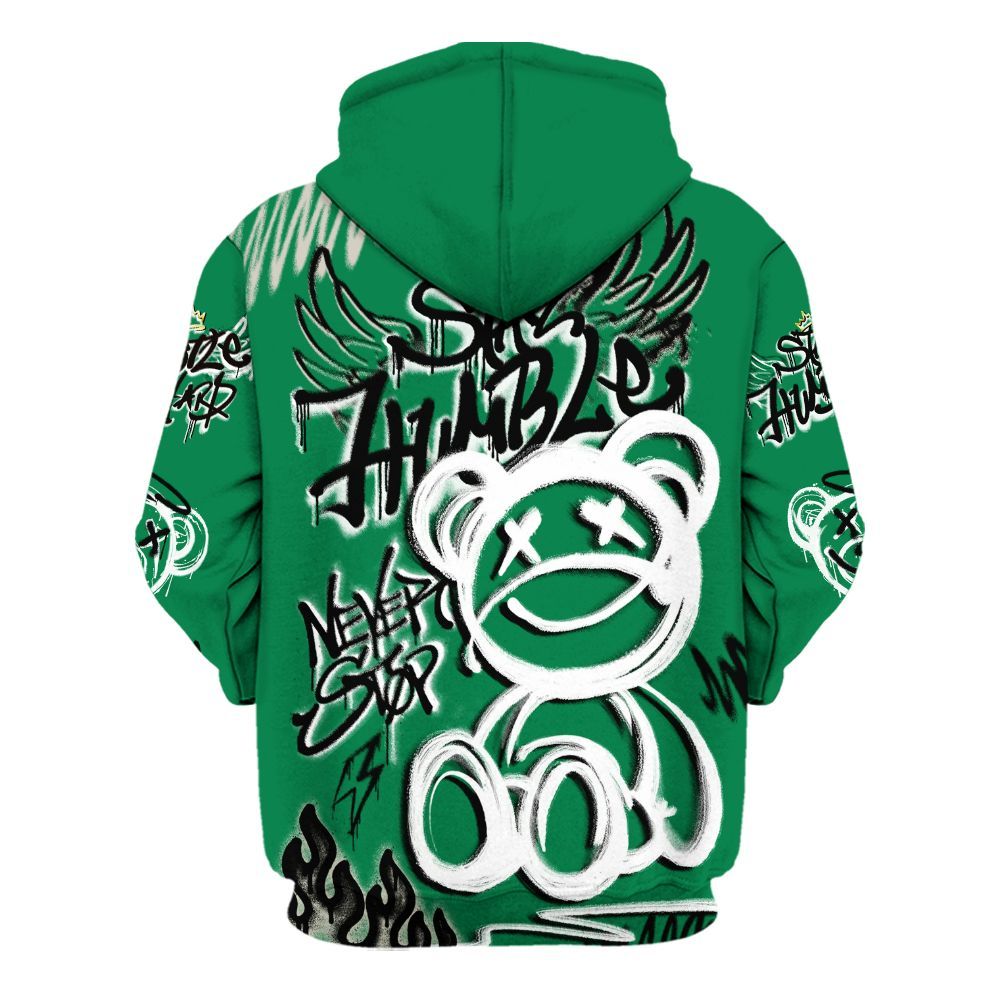 Hoodie To Match Lucky Green 2s - Humble Drip Streetwear Graffity All Over Print