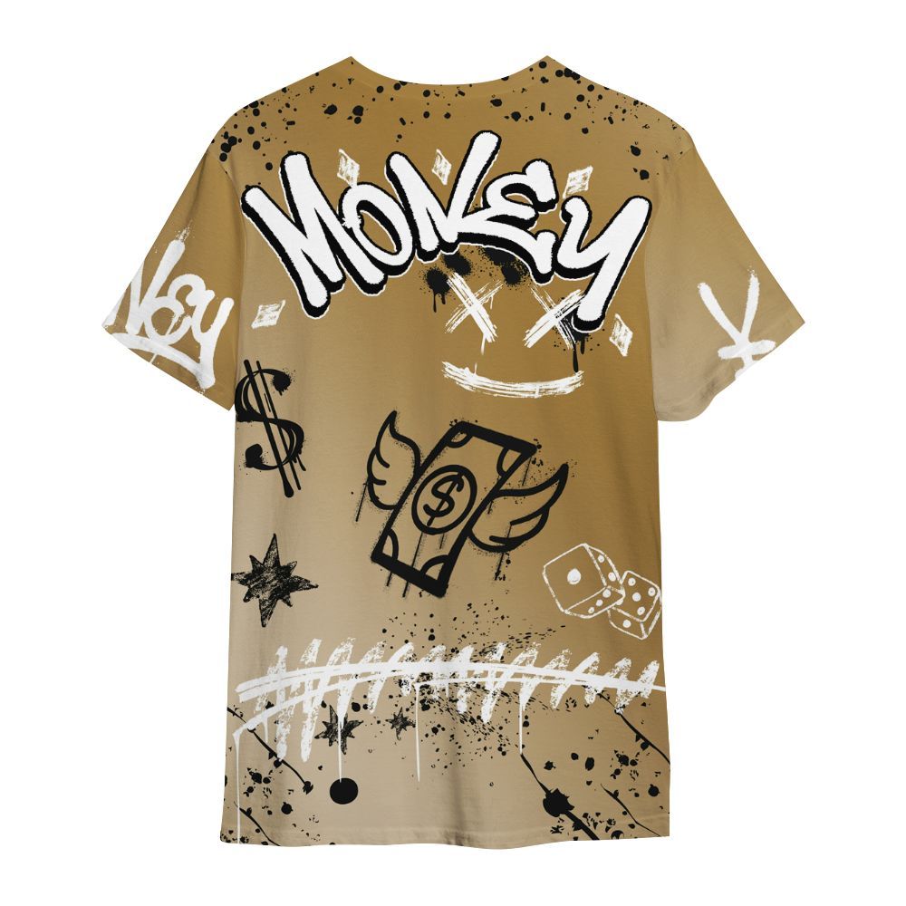 Shirt To Match Max 96 Low Black White Gold - Everybody Paid In Full Crayon All Over Print