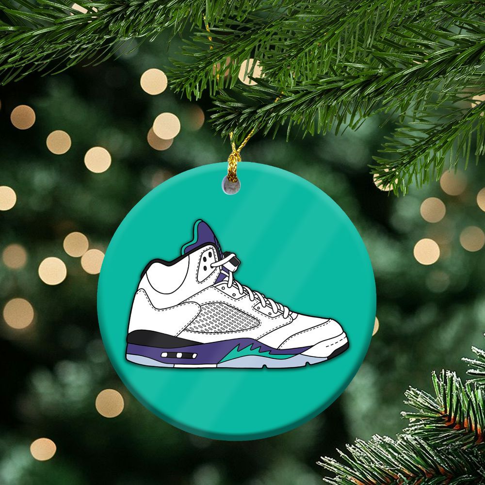 Retro Grape 5s Ceramic Ornaments