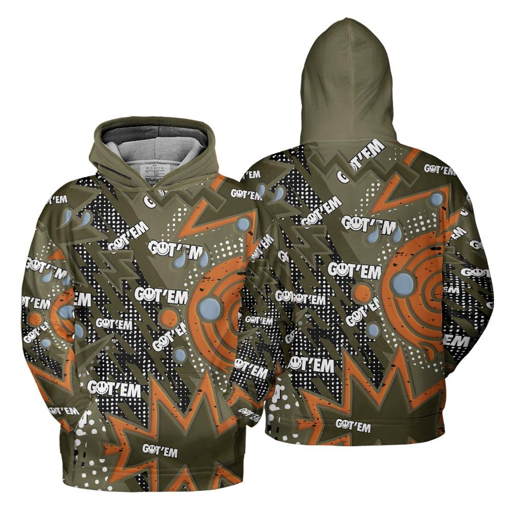 Hoodie To Match Olive 5s Hoodie, Retro Vintage 90s Hoodie Outfit 903 NCT