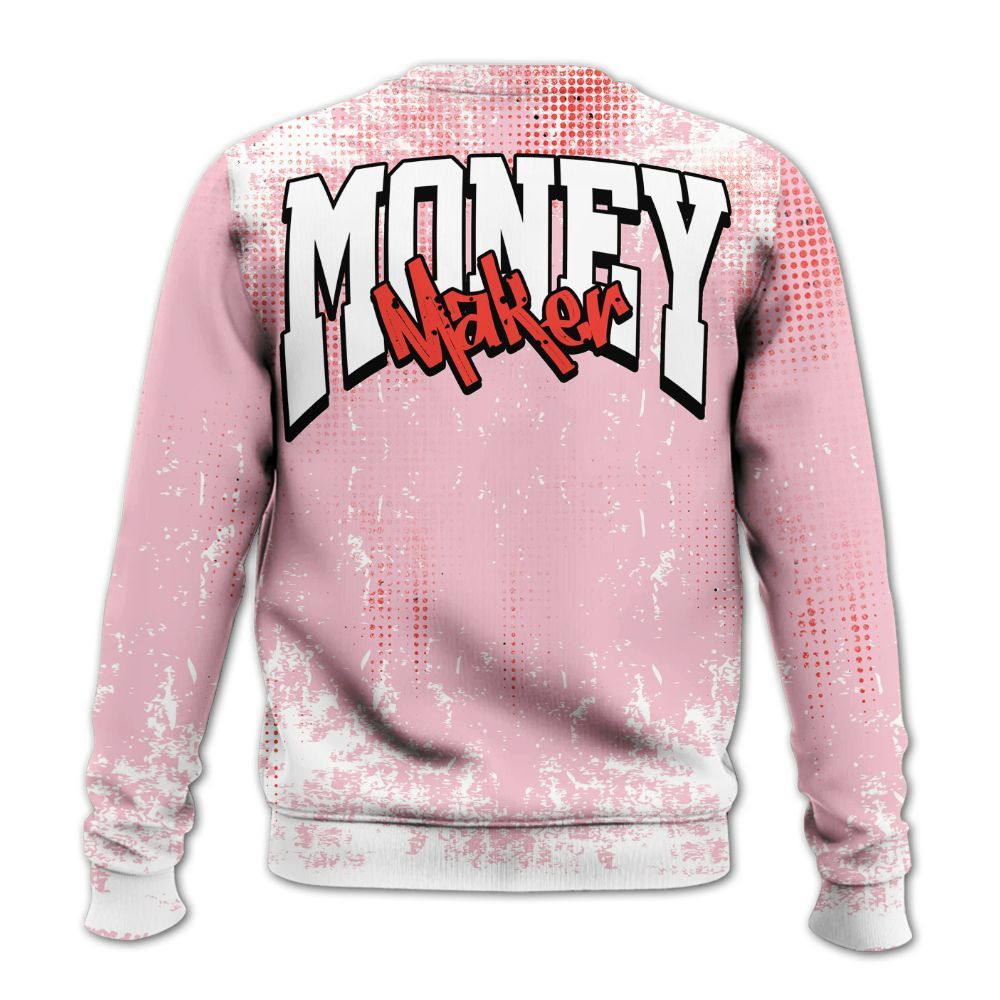 Sweatshirt To Match Retro Awake Arctic Pink - Move In Silence Money Street Retro All Over Print