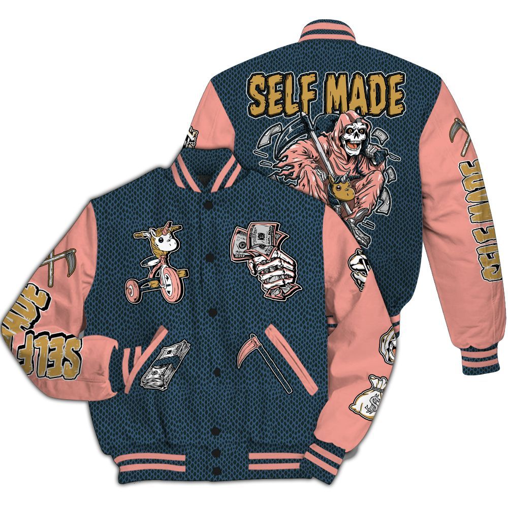 Varsity Jacket To Match Lebron XXI GS Olympic - Self Make Skeleton All Over Print