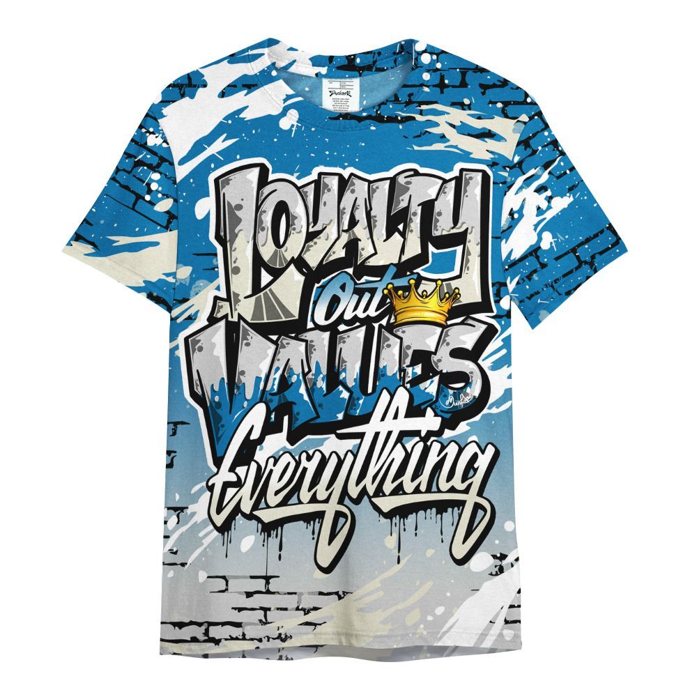 Shirt To Match Rare Air 3s - Values Of Loyalty Drip All Over Print