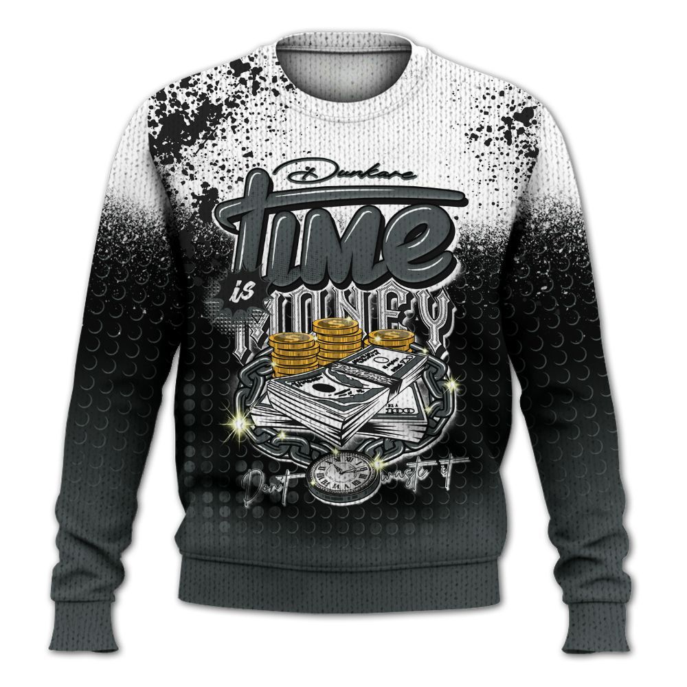 Knitted Sweater To Match Black RM Nigel Sylvester 4s - Halftone Time Is Money