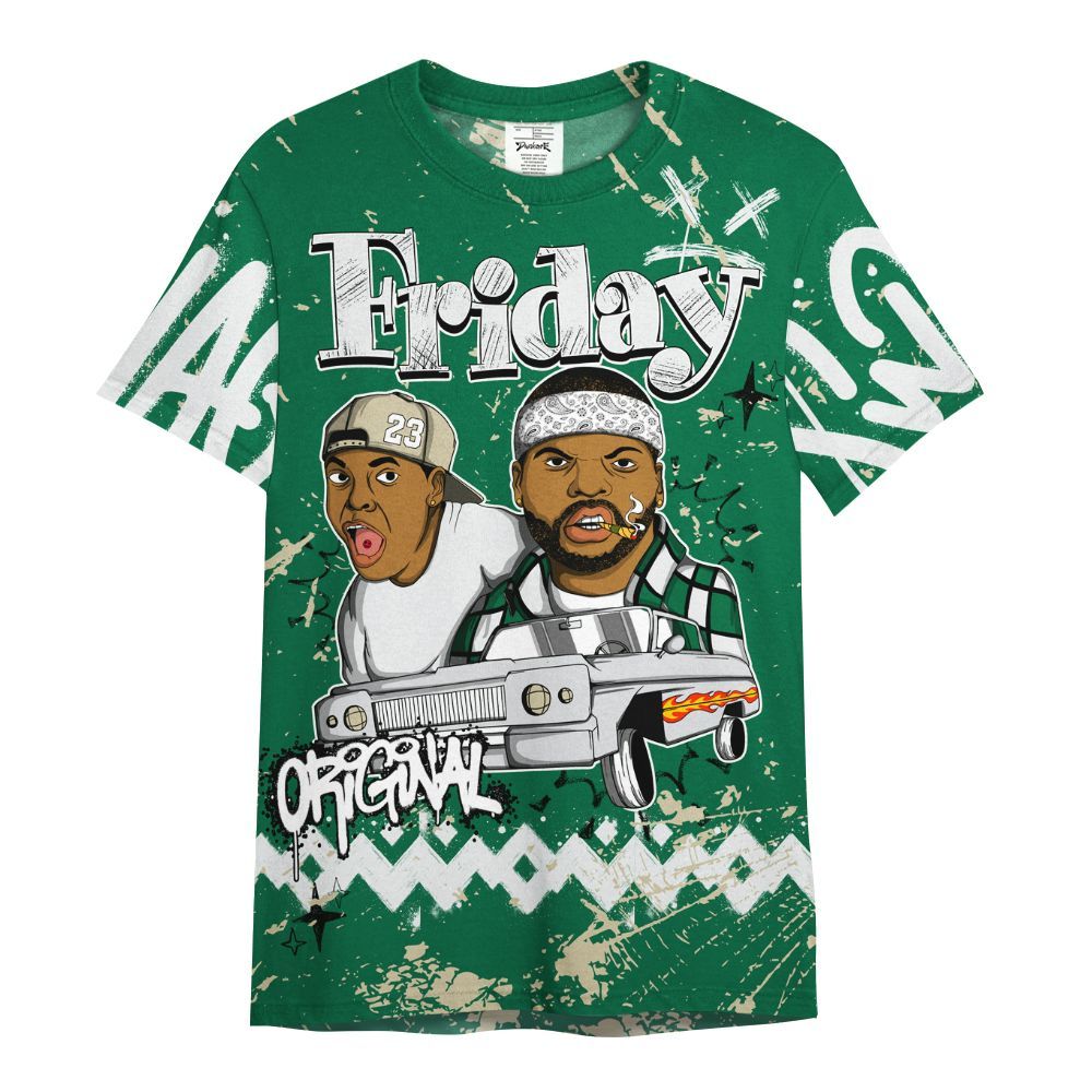 Shirt To Match Pine Green 4s - Friday Sneaker Crayon All Over Print