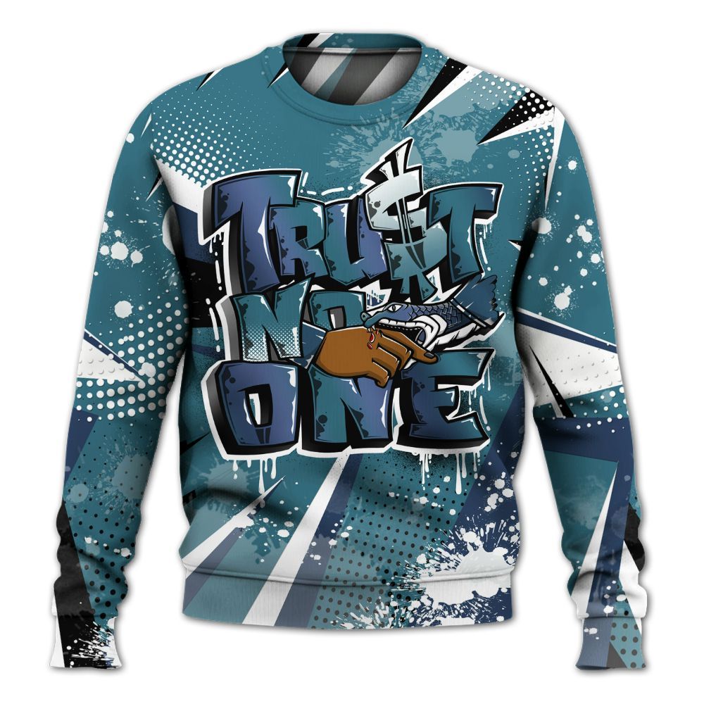 Sweatshirt To Match Air Foamposite Kazuya Mishima - Poly Trust No One Dripping All Over Print