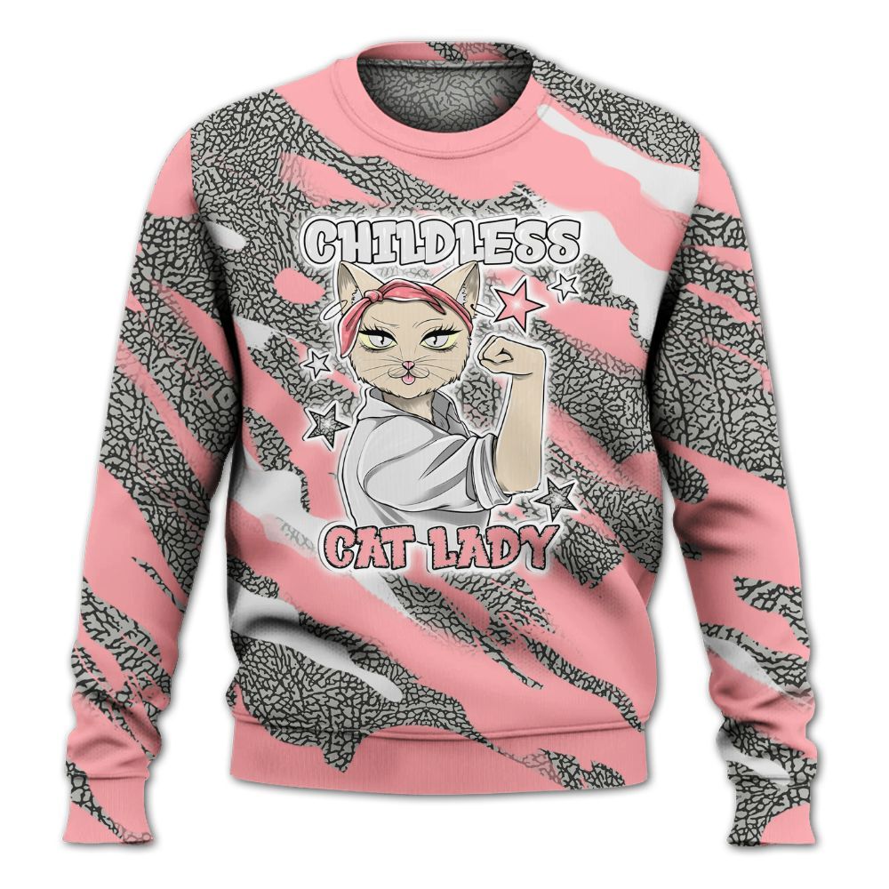 Sweatshirt To Match Retro Wings 3s - Childless Kat Lady All Over Print