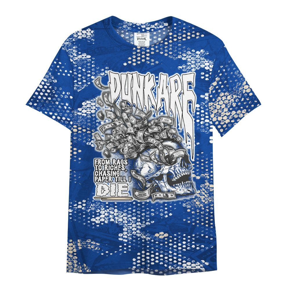 Shirt To Match Low Game Royal 1s - From Rags To Riches All Over Print