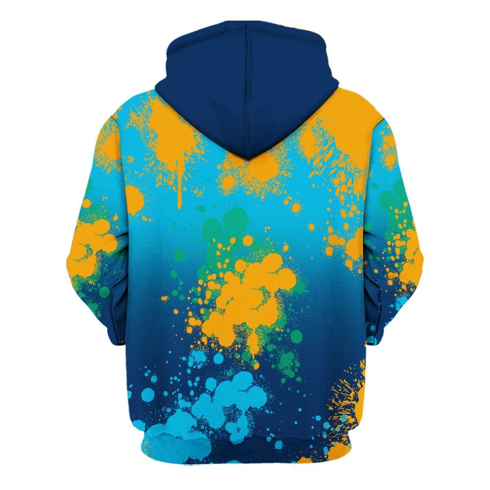 Hoodie To Match Dunk Low GS Electric Algae - God Blessed Ink Drip All Over Print