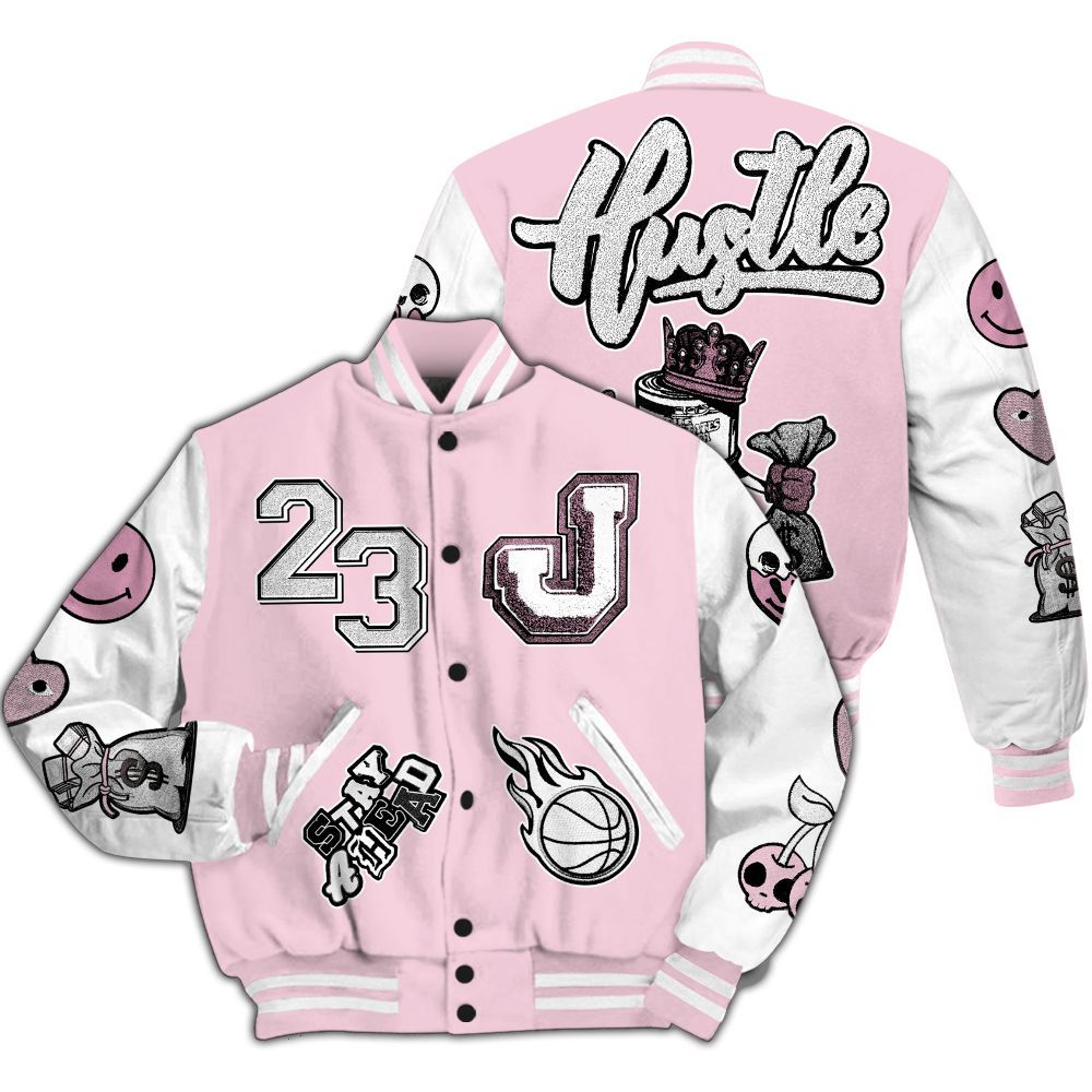 Varsity Jacket To Match Orchid 4s - Hustles Money Number 23 All Over Print
