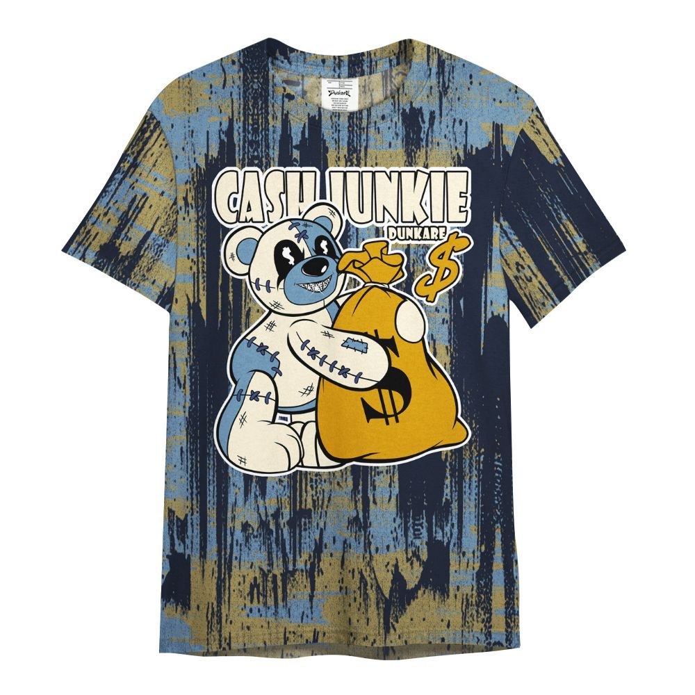 Shirt To Match High OG First In Flight 1s - Cashs Junkie Bear Glitch Art All Over Print