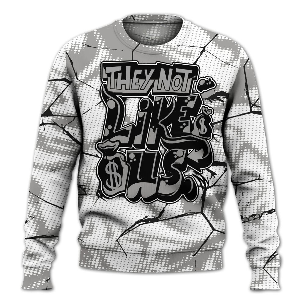 Sweatshirt To Match OG Steel Grey 10s - Dislike Us Crack All Over Print