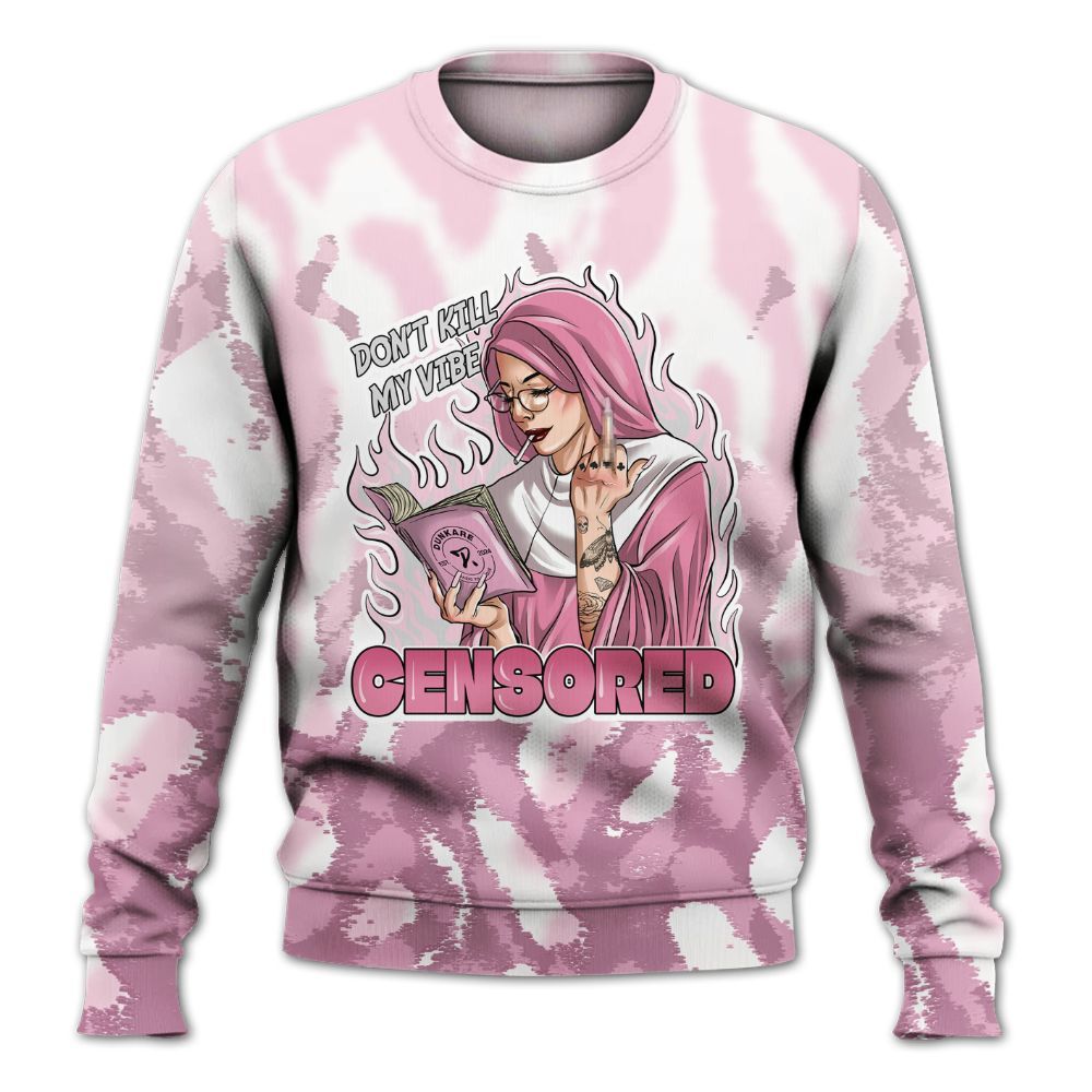 Sweatshirt To Match Orchid 4s - Censoredz Burn All Over Print