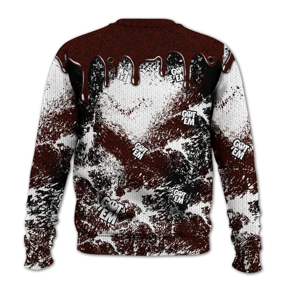 Knitted Sweater To Match Air Force 1 Low Halloween Skull 2024 - Dripping 23 Drip