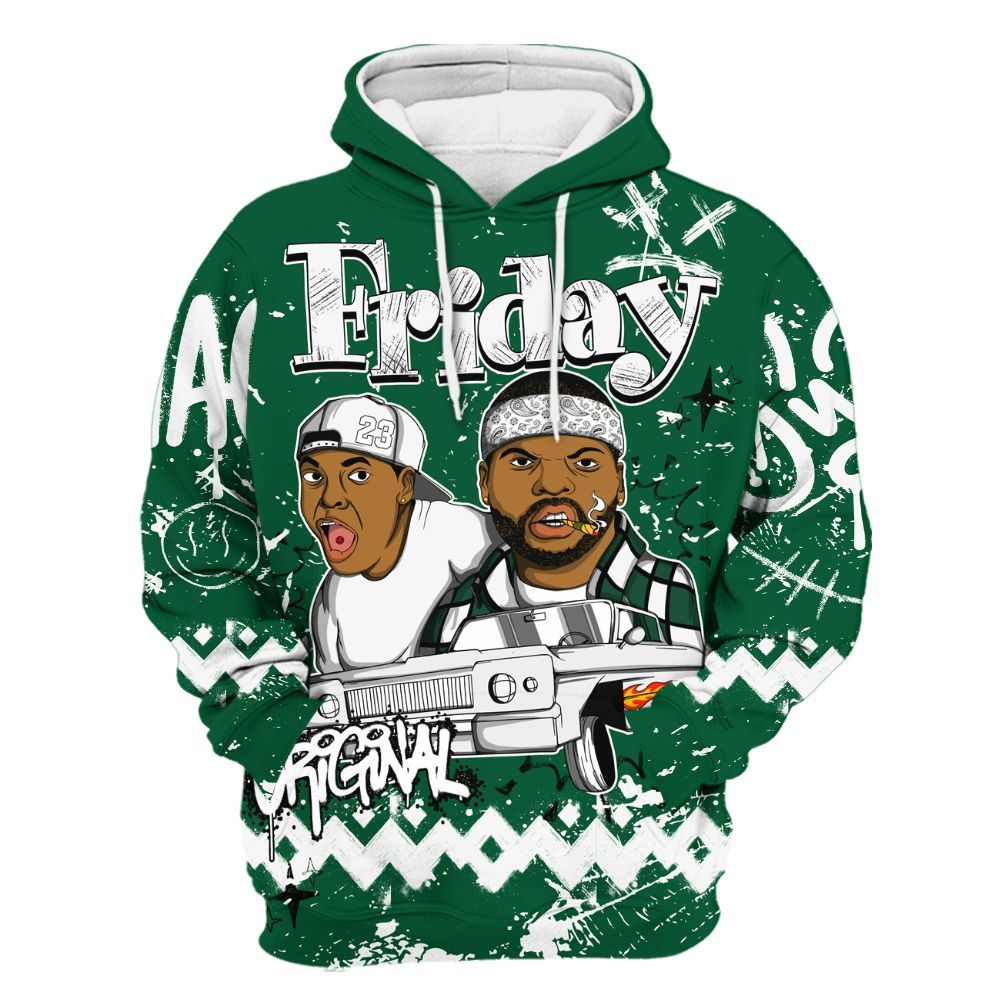 Hoodie To Match High Gorge Green 1s - Friday Sneaker Crayon All Over Print