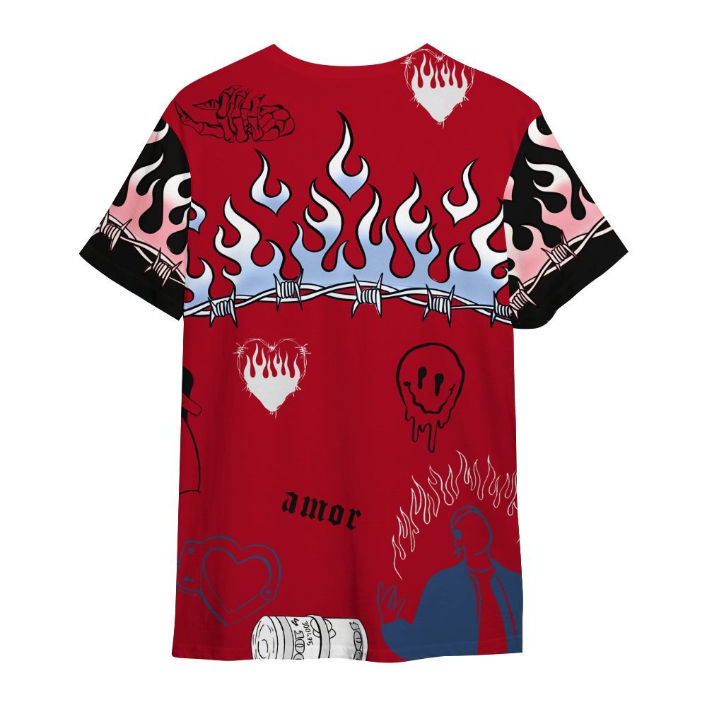 Shirt To Match Air Griffey Max Black Red Navy Blue 1s - Snake Trust No One All Over Print