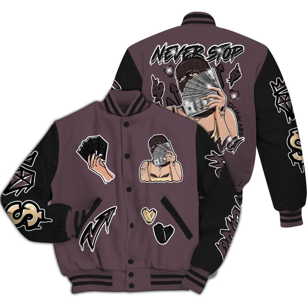 Varsity Jacket To Match AMM Black 3s - Hustling Unique All Over Print