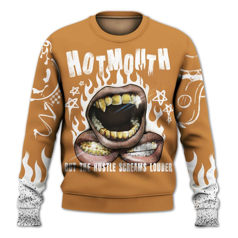 Sweatshirt To Match Dunk Low Nature Wheat Suede - Mouth Burning Street Style All Over Print