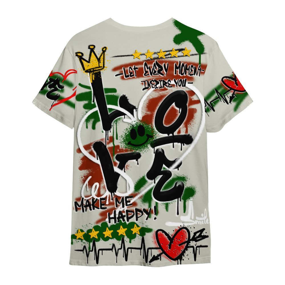 Shirt To Match El Grito 5s - Happy Love Beats Graffiti Streetwear All Over Print