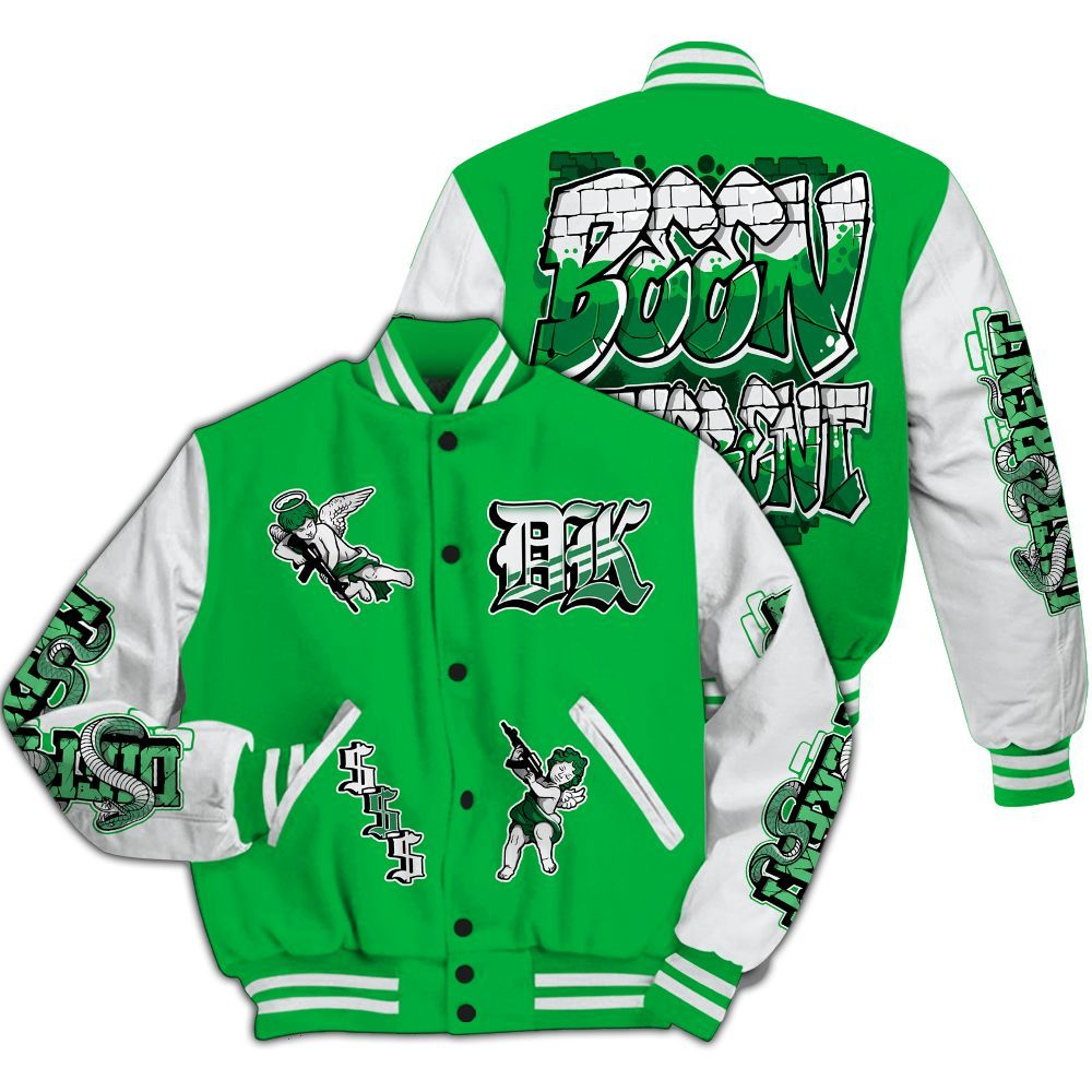 Varsity Jacket To Match Lucky Green 5s - To Different Graphic Basketball Varsity Jacket All Over Print