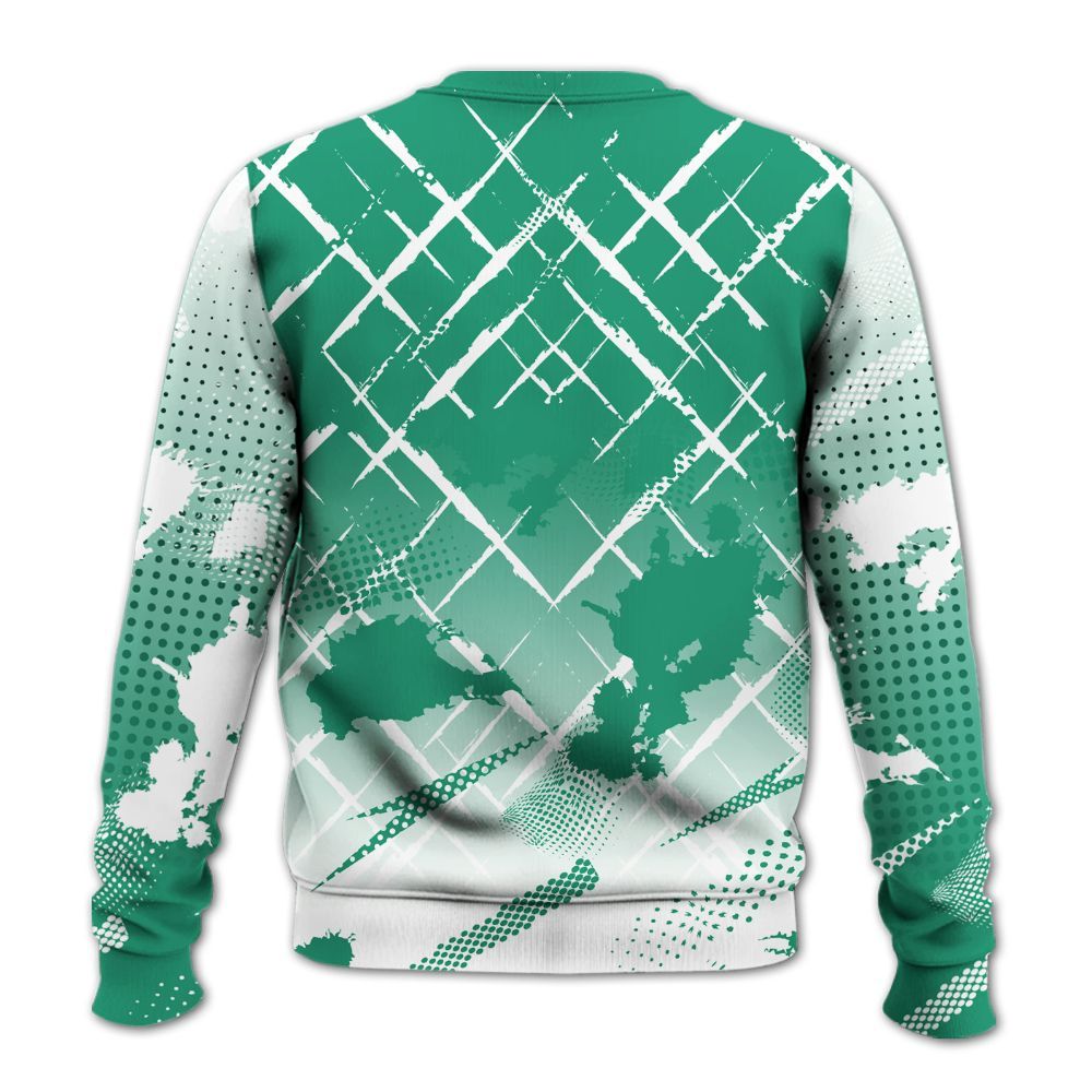Sweatshirt To Match Pine Green 4s - Halftone Stand Business Dripping All Over Print