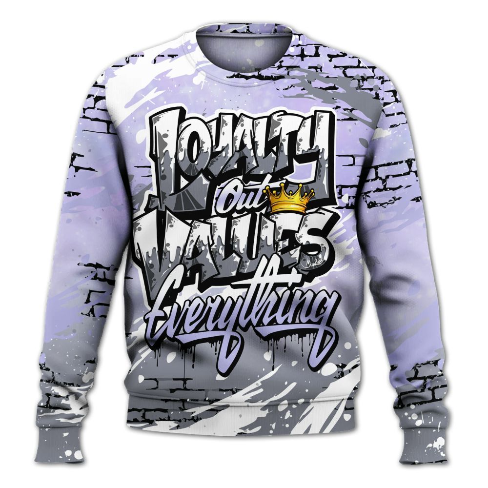 Sweatshirt To Match Zen Master 4s - Values Of Loyalty Drip All Over Print
