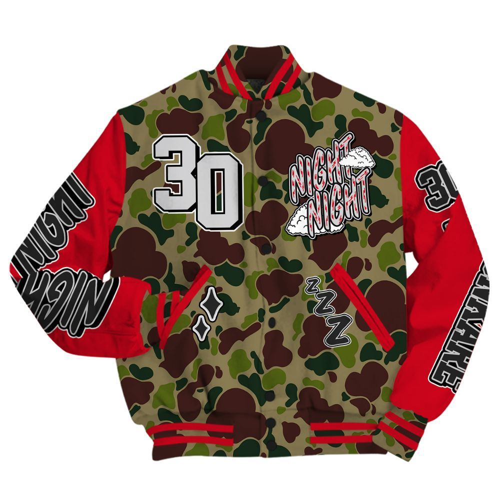 Varsity Jacket To Match Air Max 90 Duck Camo Red - Seeya Skeleton All Over Print