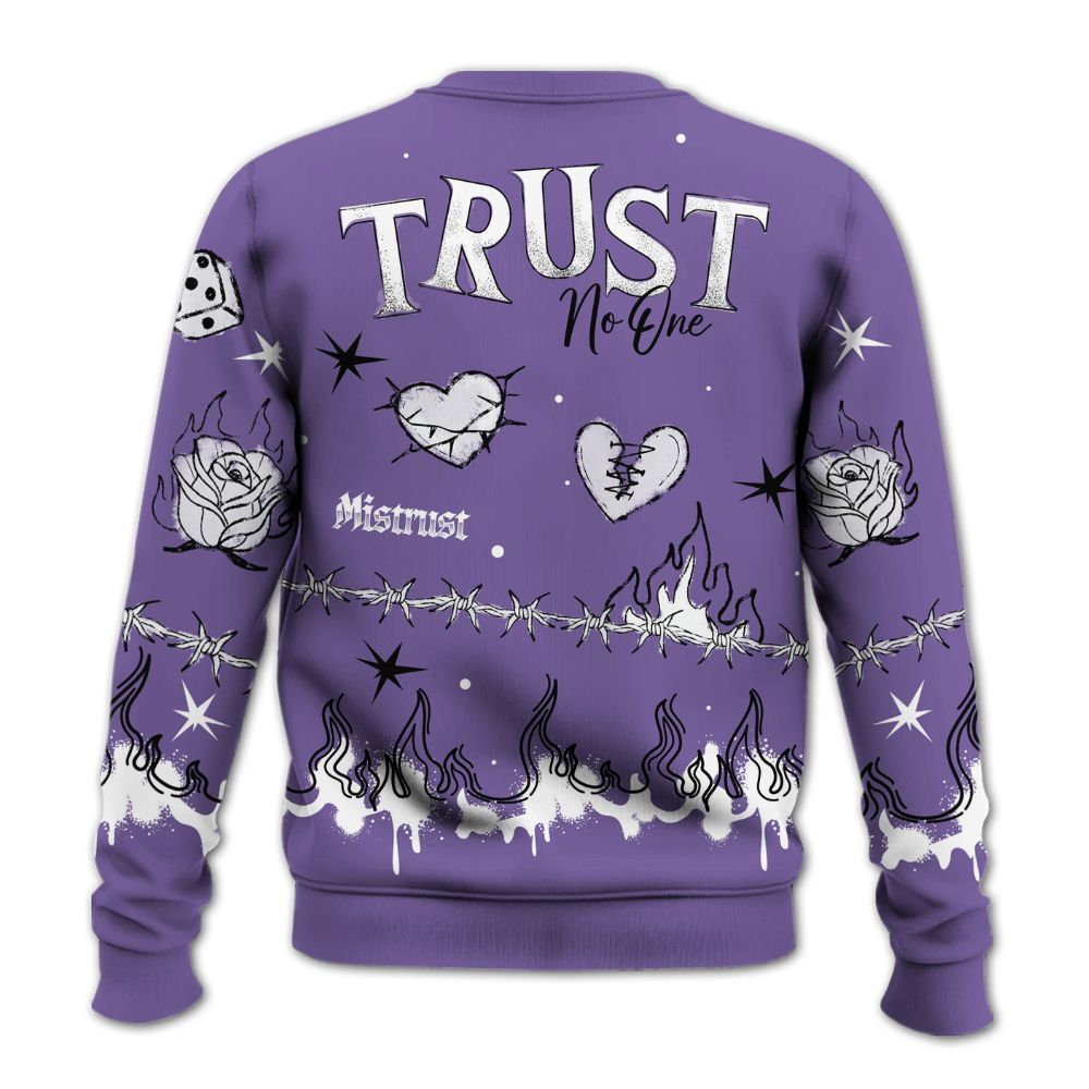 Sweatshirt To Match Dunk Low Black Raspberry - Trust No One Snake-Bite Doodle Crayon All Over Print