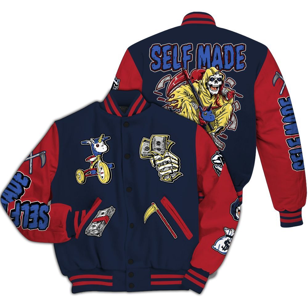 Varsity Jacket To Match Dunk Low COJP What The 2024 - Self Make Skeleton All Over Print