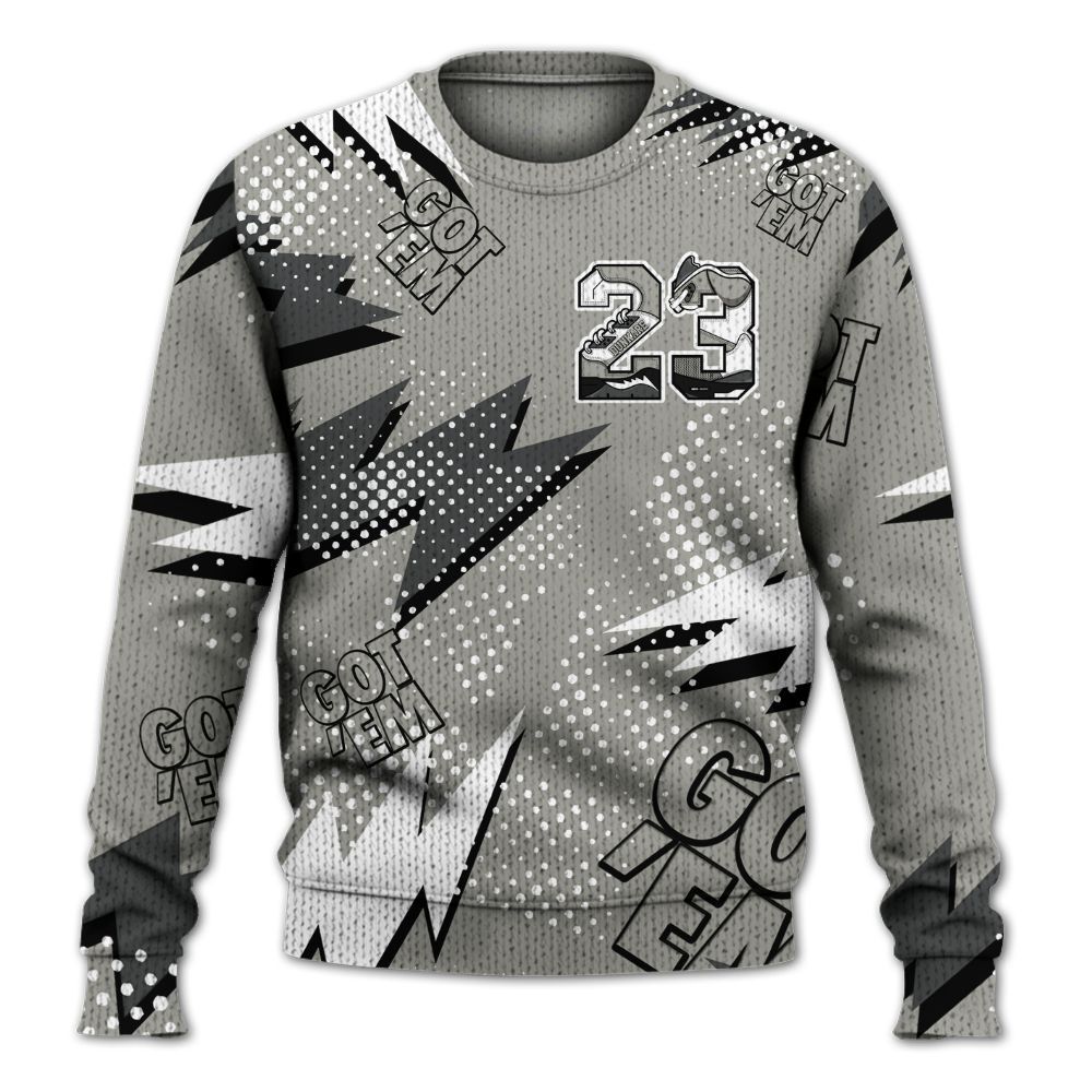 Knitted Sweater To Match High Satin Shadow 1s - Custom Name Number 23 5s