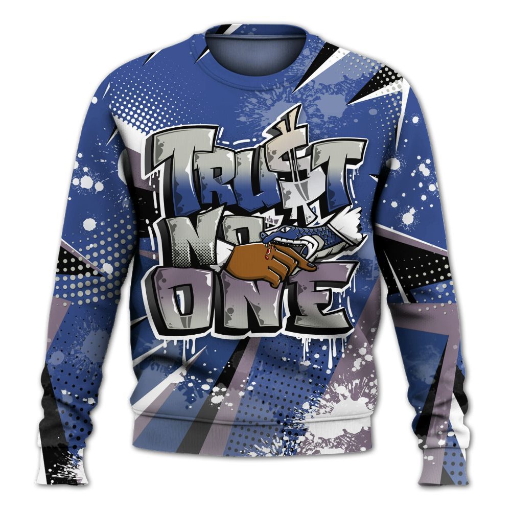 Sweatshirt To Match Low OG Voodoo Alternate 1s - Trust No One Dripping All Over Print