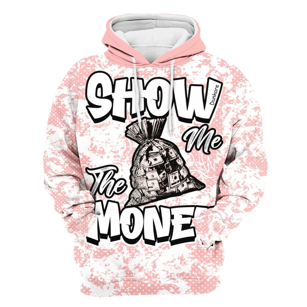 Hoodie To Match Low Legend Pink 11s - Show Me The Money Retro All Over Print