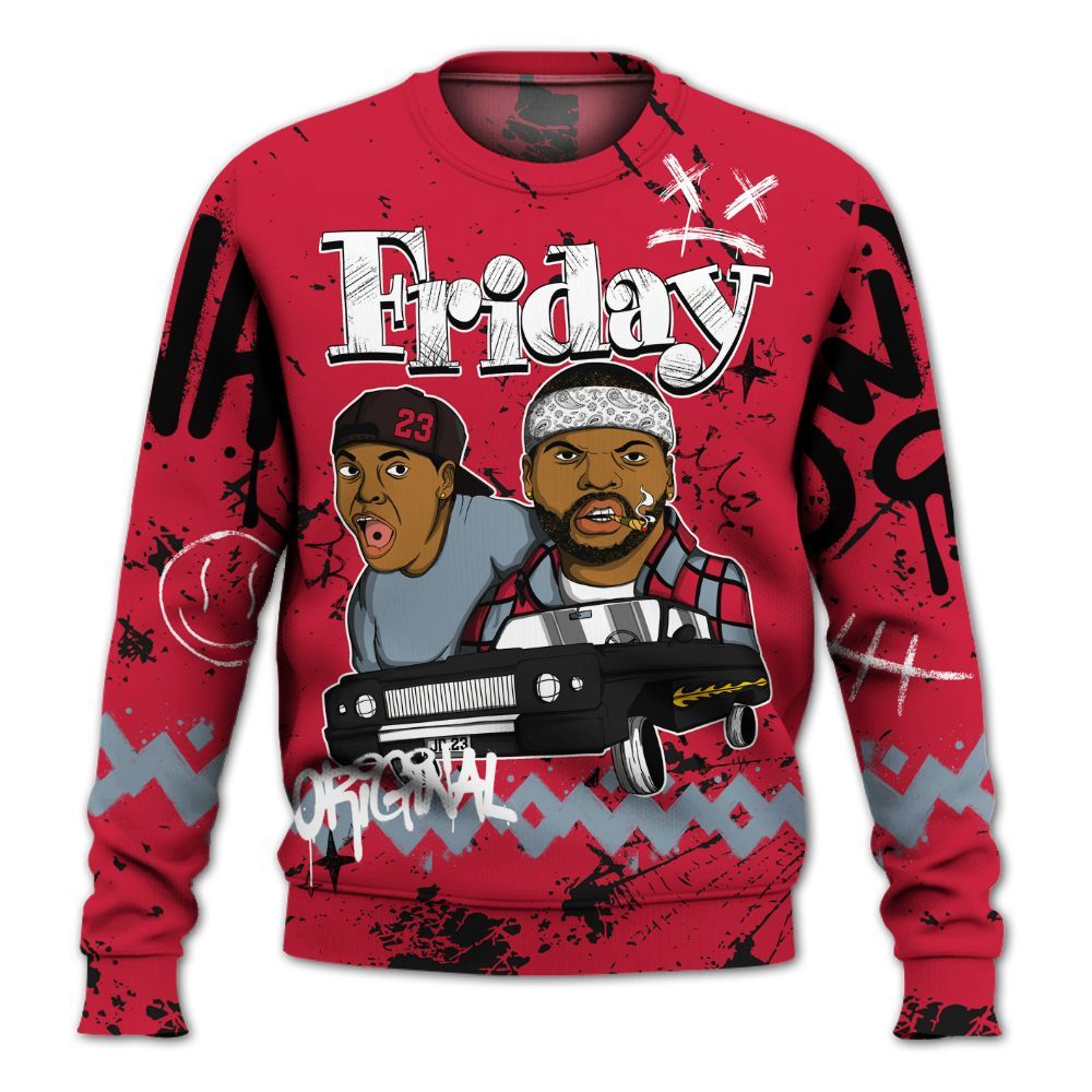 Sweatshirt To Match Retro Infrared Salesman 6s - Friday Sneaker Crayon All Over Print