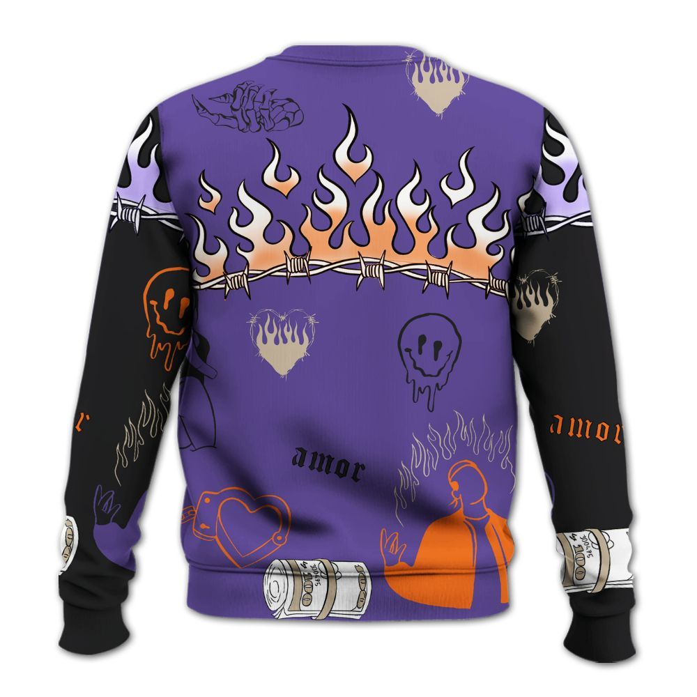 Sweatshirt To Match Air Max Waffle SP Voltage Purple - Snake Trust No One All Over Print