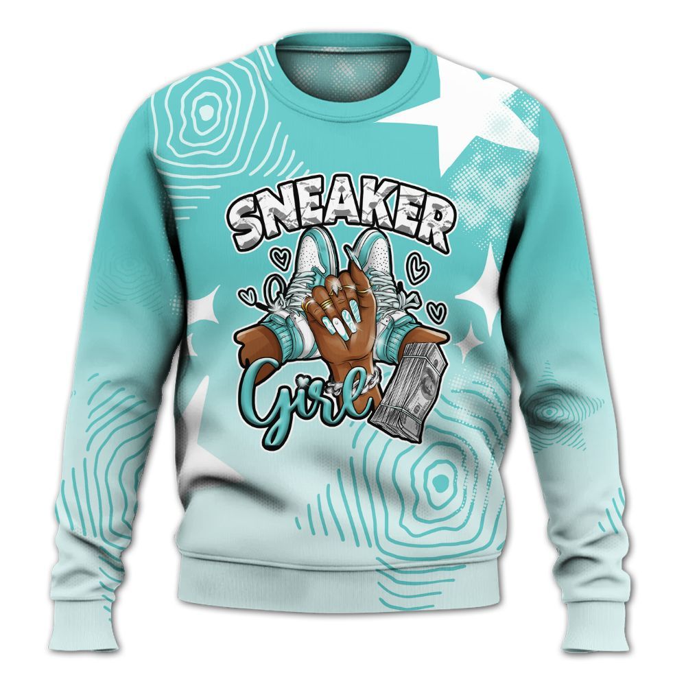 Sweatshirt To Match KD 4 Easter Mint Candy - Sneakerz Girlz Unique Starz All Over Print