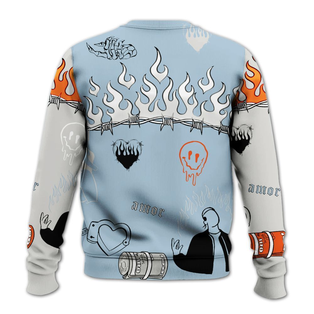 Sweatshirt To Match High OG Alaska 1s - Snake Trust No One All Over Print