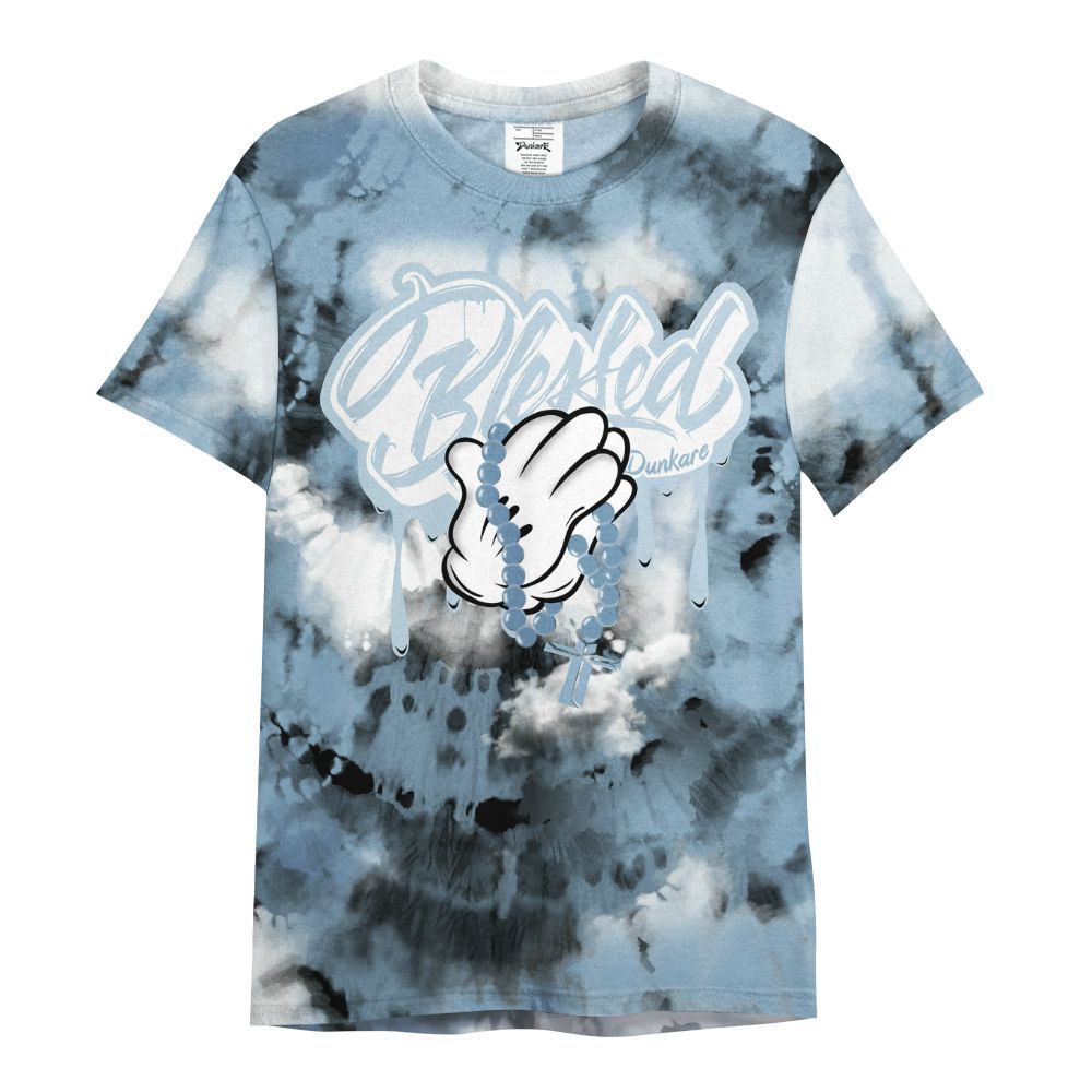 Shirt To Match High University Blue 1s - God Blessed Tie Dye All Over Print