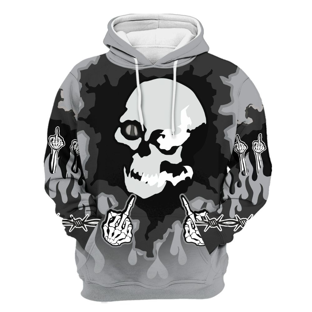 Hoodie To Match Black Cement 3s - F Around Find Out Graphic Trapped All Over Print