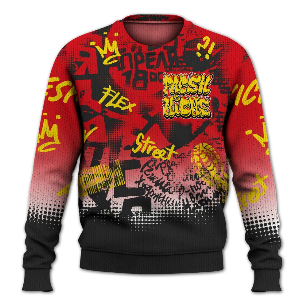 Sweater To Match Ferrari 14s - Fresh Kicks Bear Grunge Graphic
