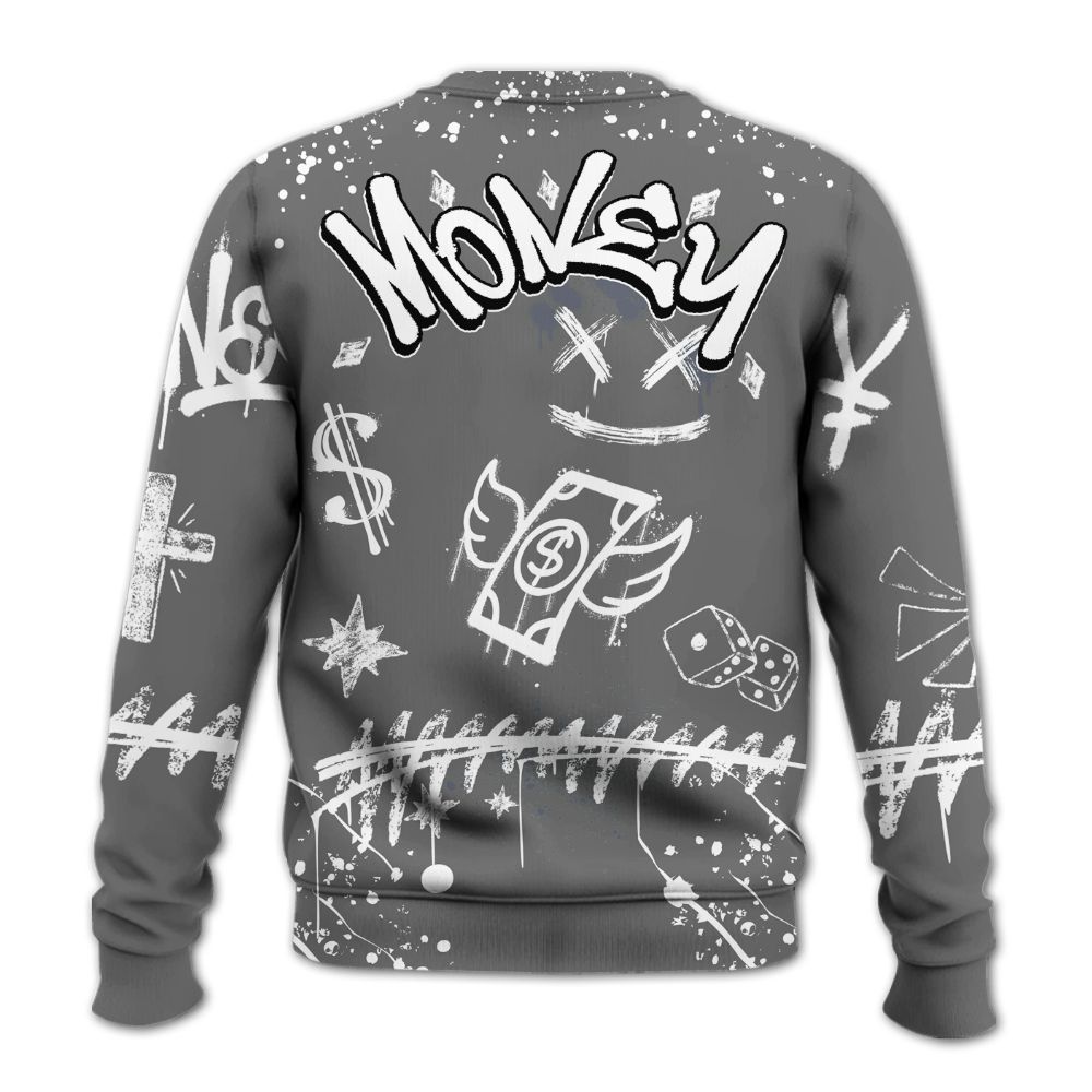 Sweatshirt To Match Cool Grey 6s - Everybody Paid In Full Crayon All Over Print