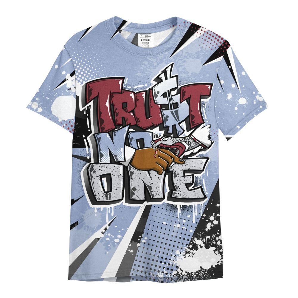 Shirt To Match Black Metallic 5s - Poly Trust No One Dripping All Over Print