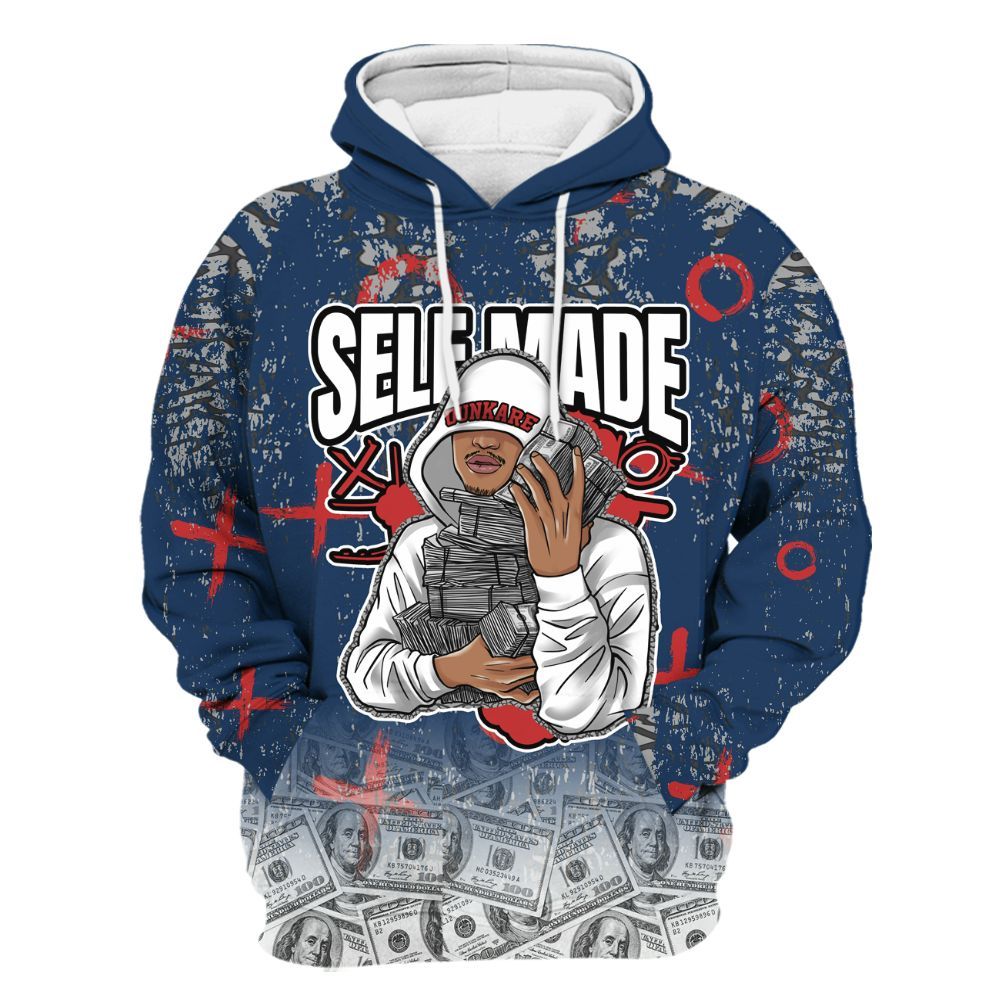 Hoodie To Match SP Sport Royal 3s - Selfmade Unique Grunge All Over Print